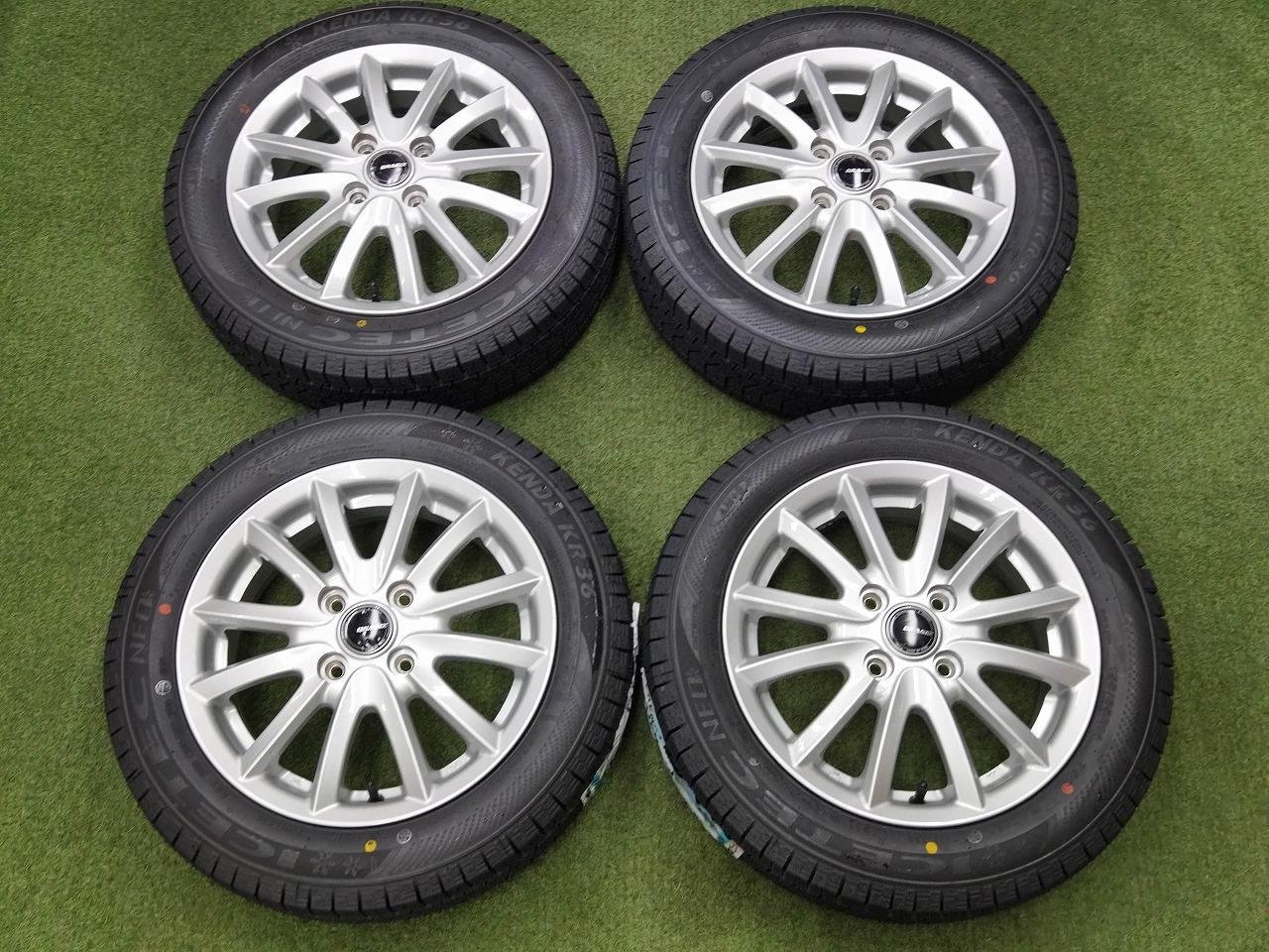 Studless tire set with labels! QRASIZ VS6 + KENDA ICETECNEO KR36 155 / 65R14 2026 model