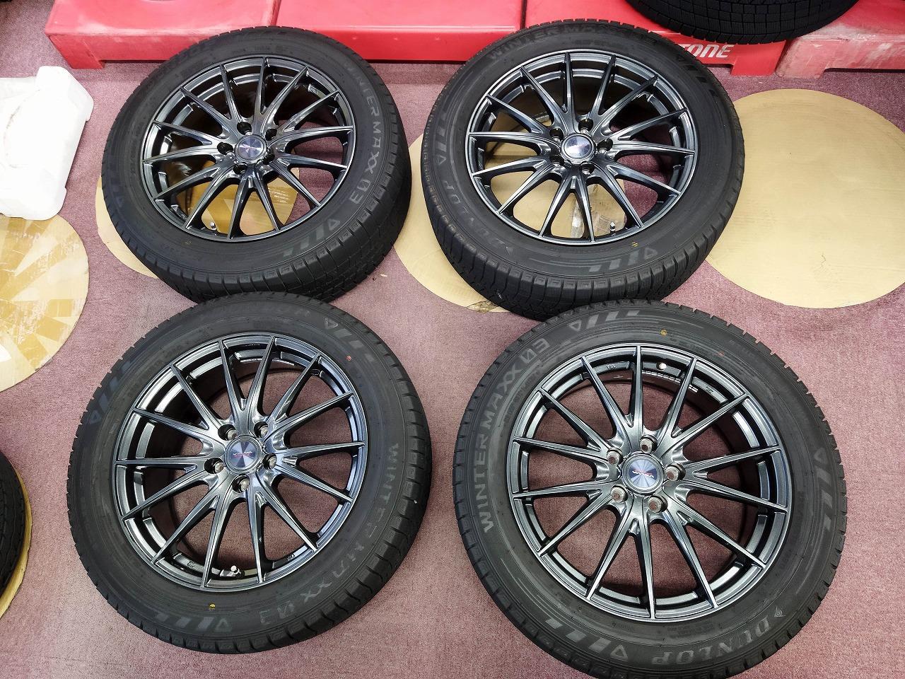 weds VELVA Gunmetal spokes + DUNLOP WINTERMAXX WM03