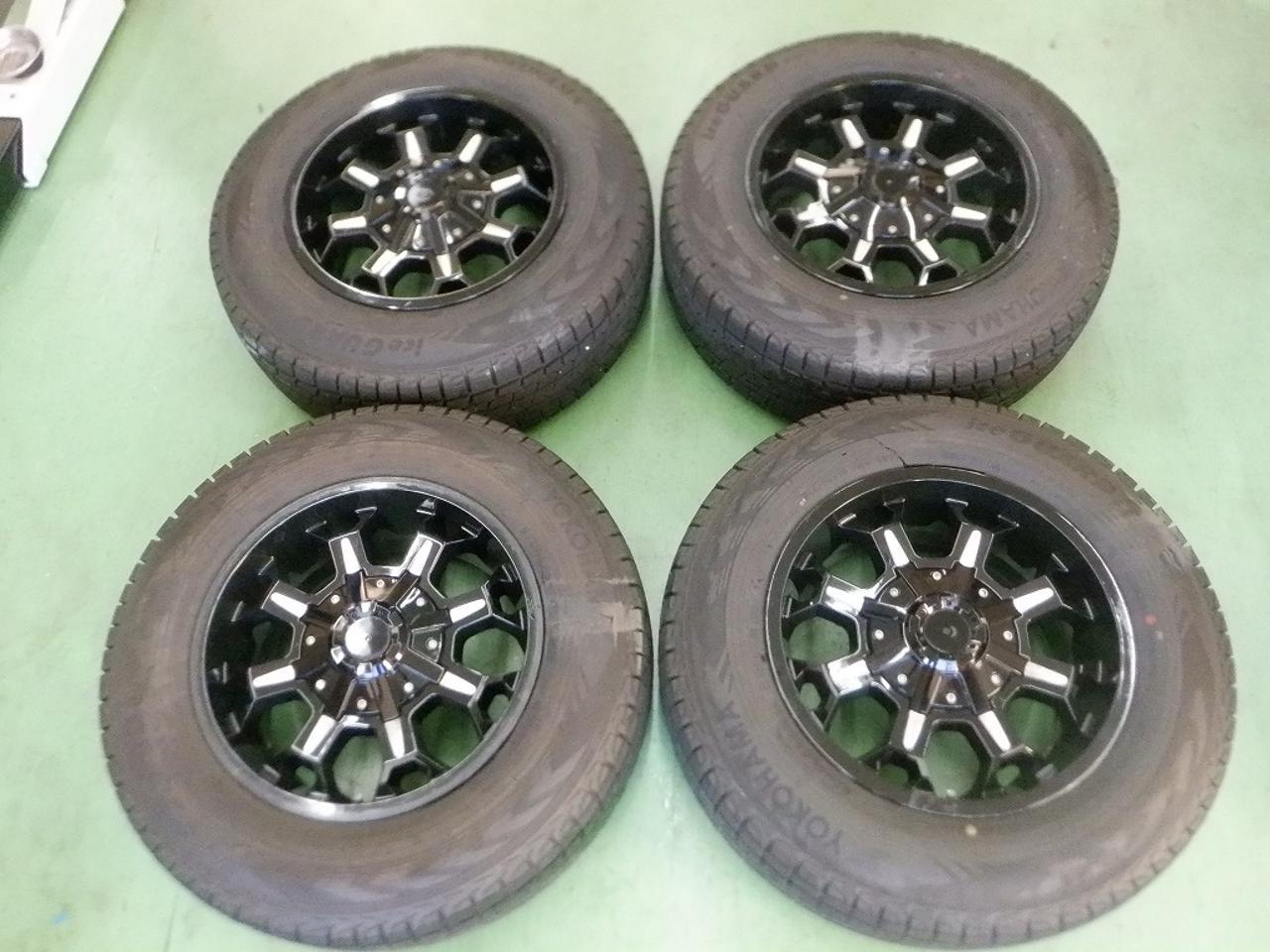 8 manufacturer unknown 8-spoke Alloy Wheels + YOKOHAMA ice GUARD G075
