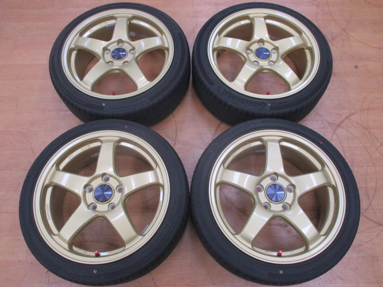 ENKEI PerformanceLine PF05 + Continental ContiSportContact5 popular Gold !!
