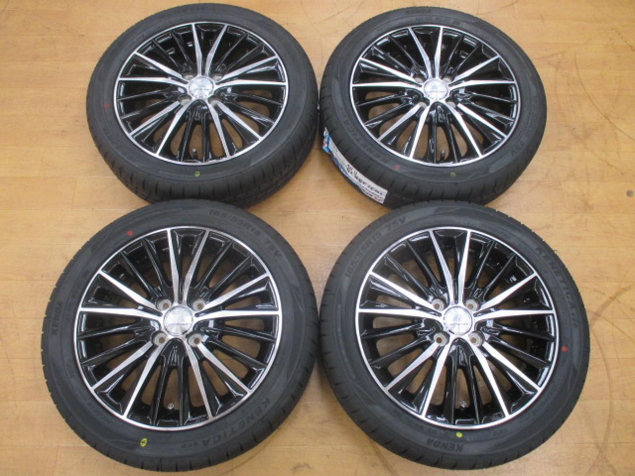 MANARAY SPORT VERTEC VR-5 VOGUE Black Polished + KENDA KR203 with new tires