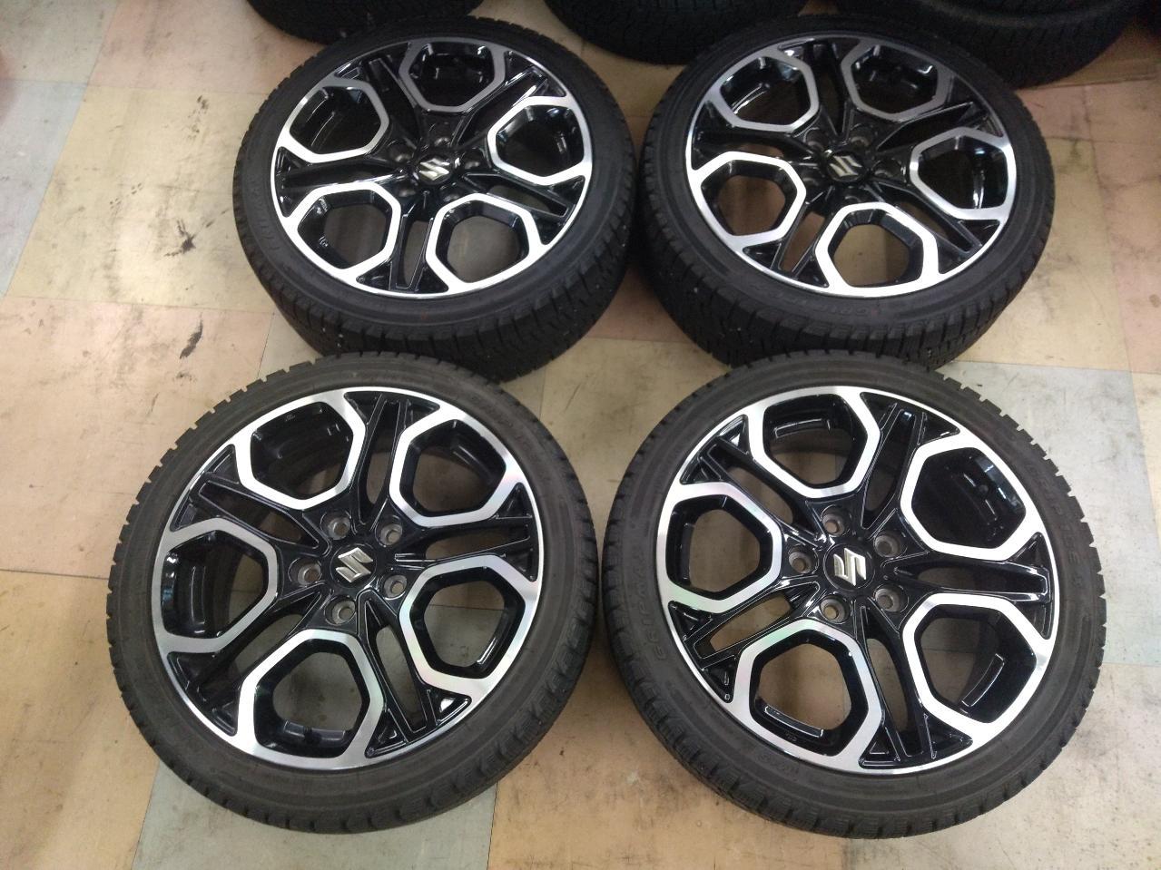 Suzuki genuine Swift Sport Alloy Wheels + GRIPMAX GRIP ICE X 195 / 45R17