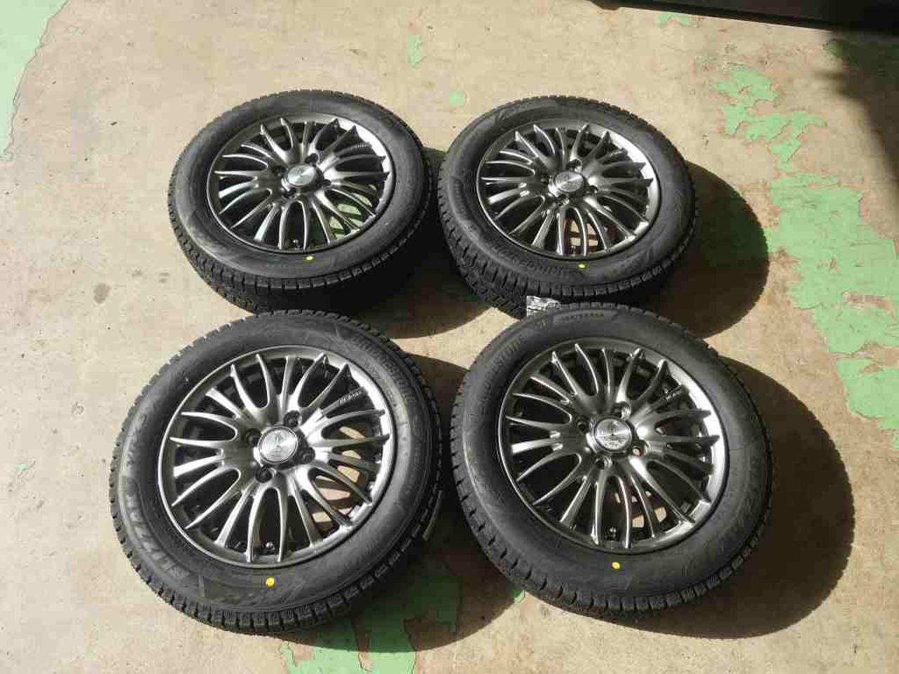 Comes with 2026 tires! WORK PROMISING STYLE M + BRIDGESTONE BLIZZAK VRX3 155 / 65R14 100-4H 4 pieces set
