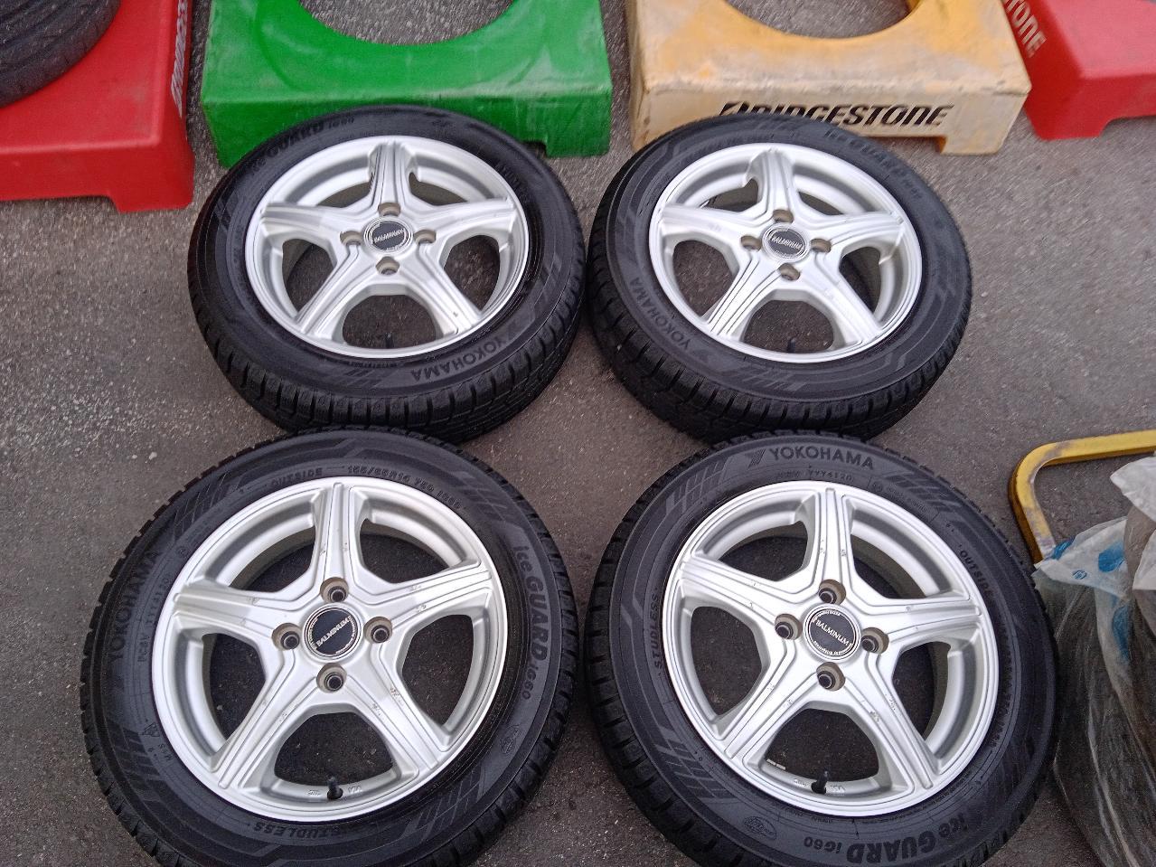 BRIDGESTONE BALMINUM + YOKOHAMA iG60 155 / 65R14