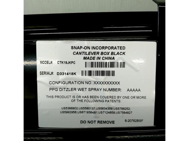Snap-on
Cantilever Toolbox
CTK19