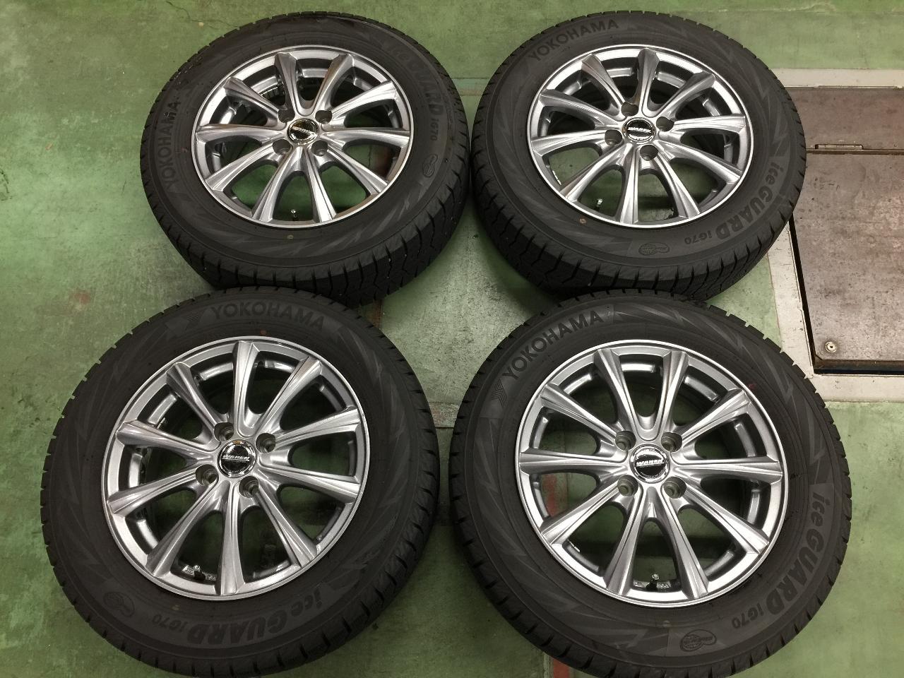 【HOTSTUFF】 WAREN アルミホイール + 【YOKOHAMA】ice GUARD iG70 4本セット