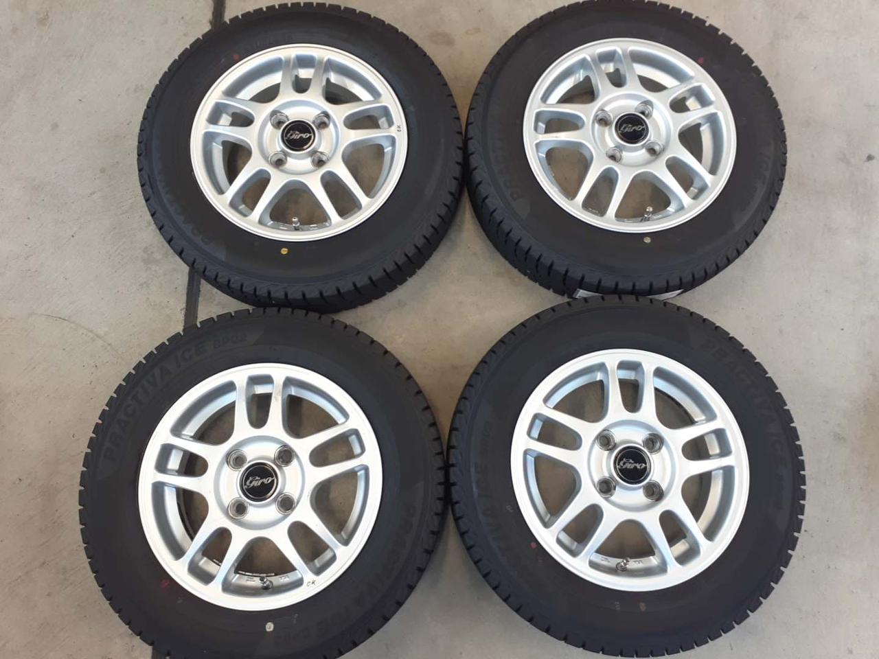 BRIDGESTONE GIRO Twin 5-spoke + PRACTIVA ICE BP02 145 / 80R13 Made in 2025