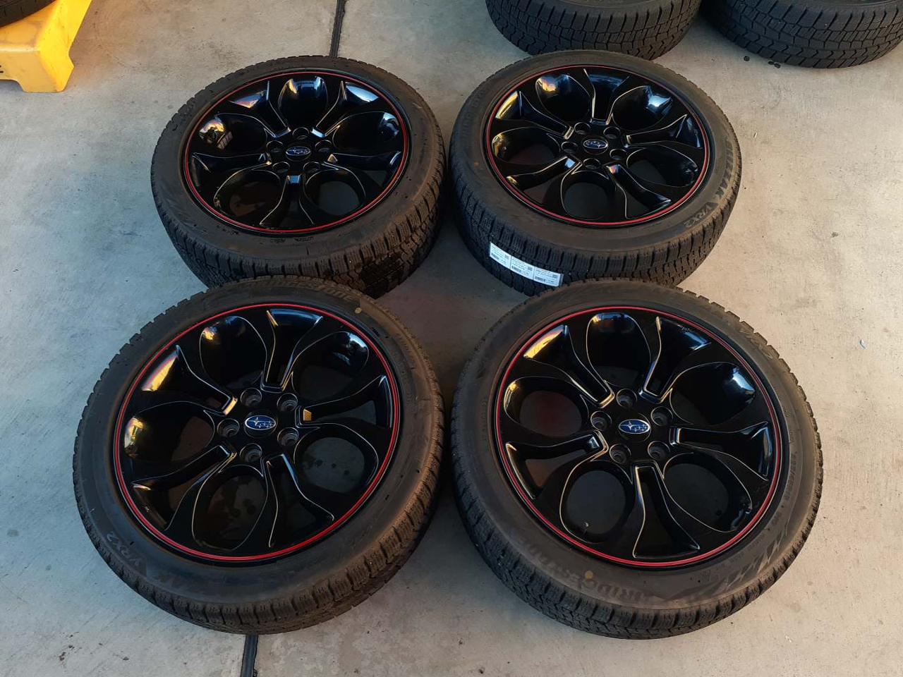 SUBARU Revu~ogu OP Genuine Twin 5-Spoke + BRIDGESTONE BLIZZK VRX2 225 / 45R18 Made in 2022
