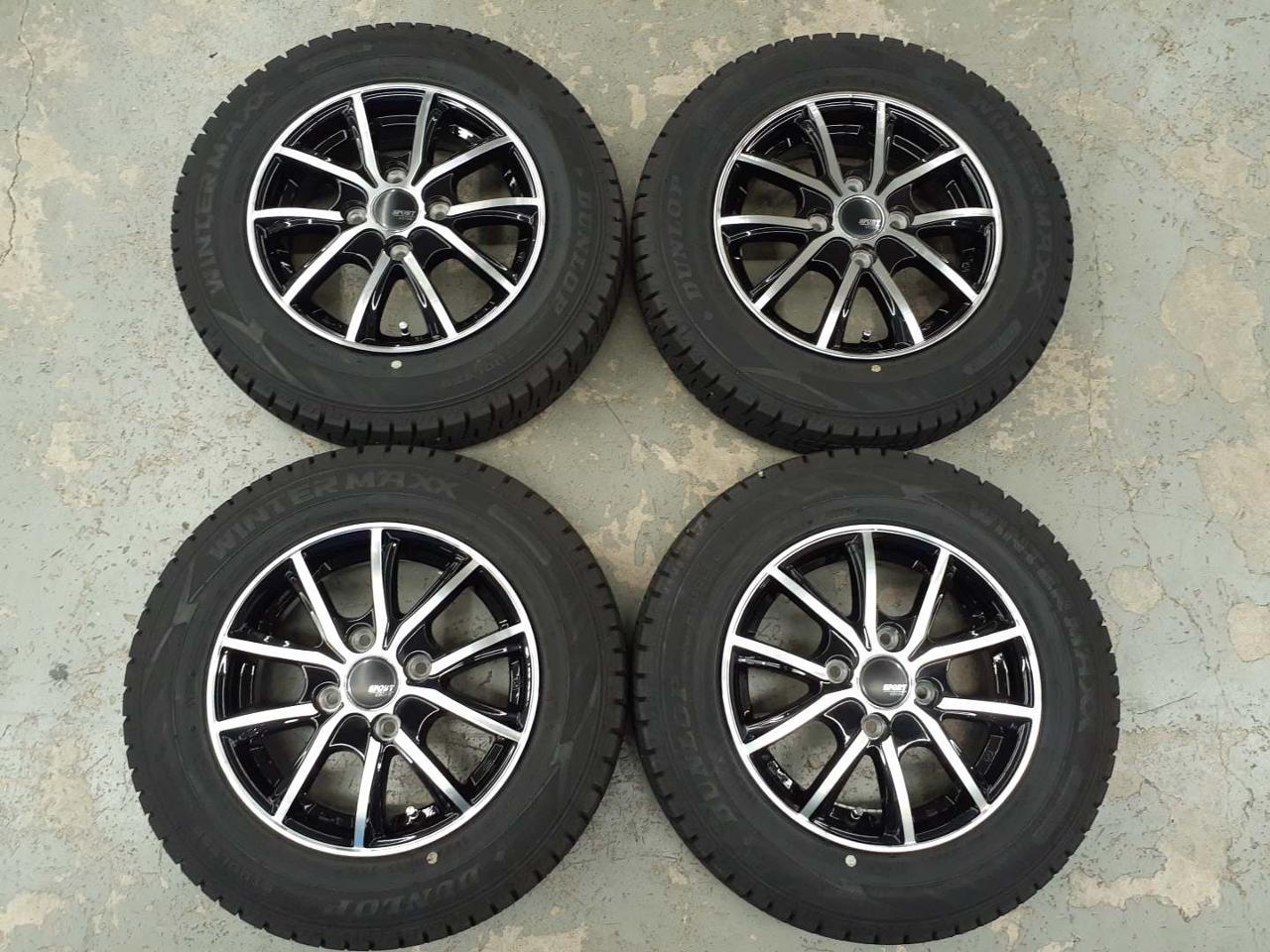 Yellow Hat SPORT KRONE 13 inches + DUNLOP WINTERMAXX WM02 145 / 80R13 Manufactured in 2021