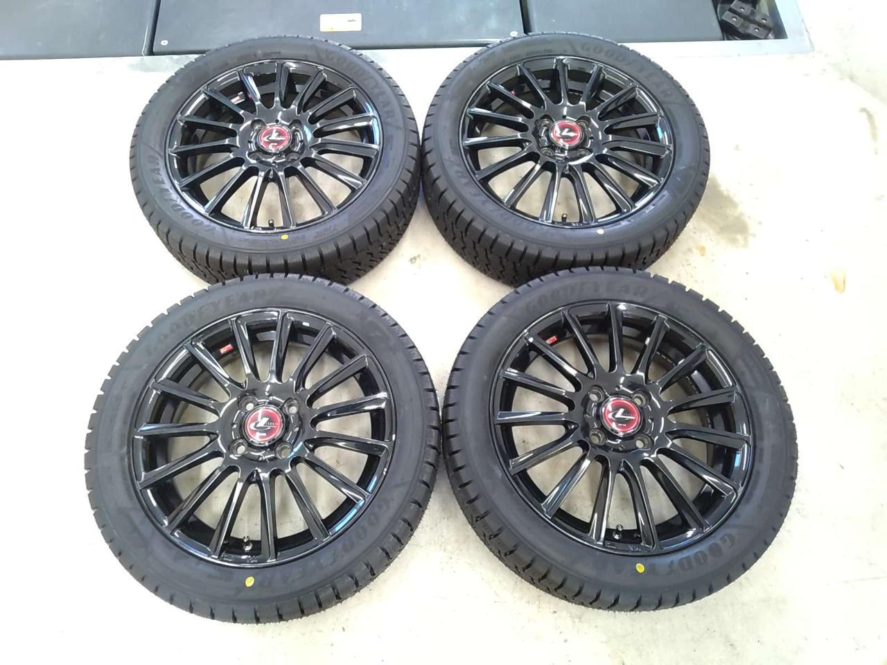 Unused wheels and new tire set weds LEONIS FW 15-spoke + GOODYEAR ICE NAVI Eight 165 / 55R15