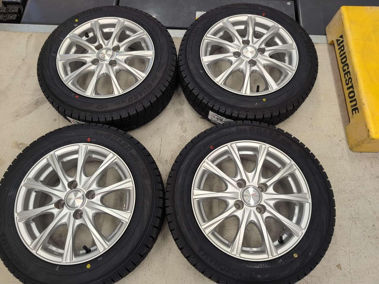 New tires and used wheel set weds JOKER STRAIGHT + YOKOHAMA ice GURAD iG70