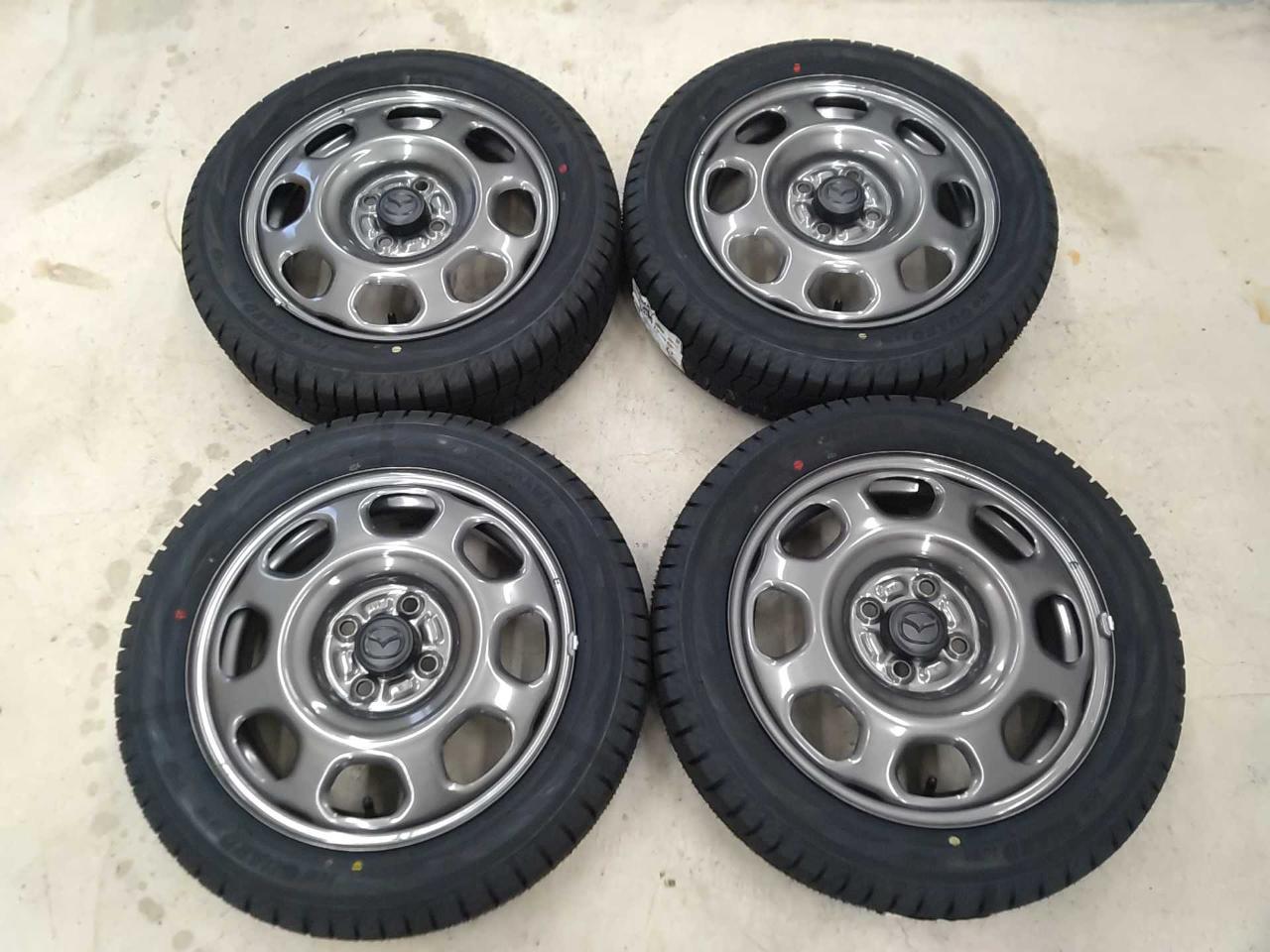 This is a set of used wheels and new tires, genuine Mazda wheels made by TOPY. Flare crossover genuine steel wheel + YOKOHAMA IG70 165 / 60R15
