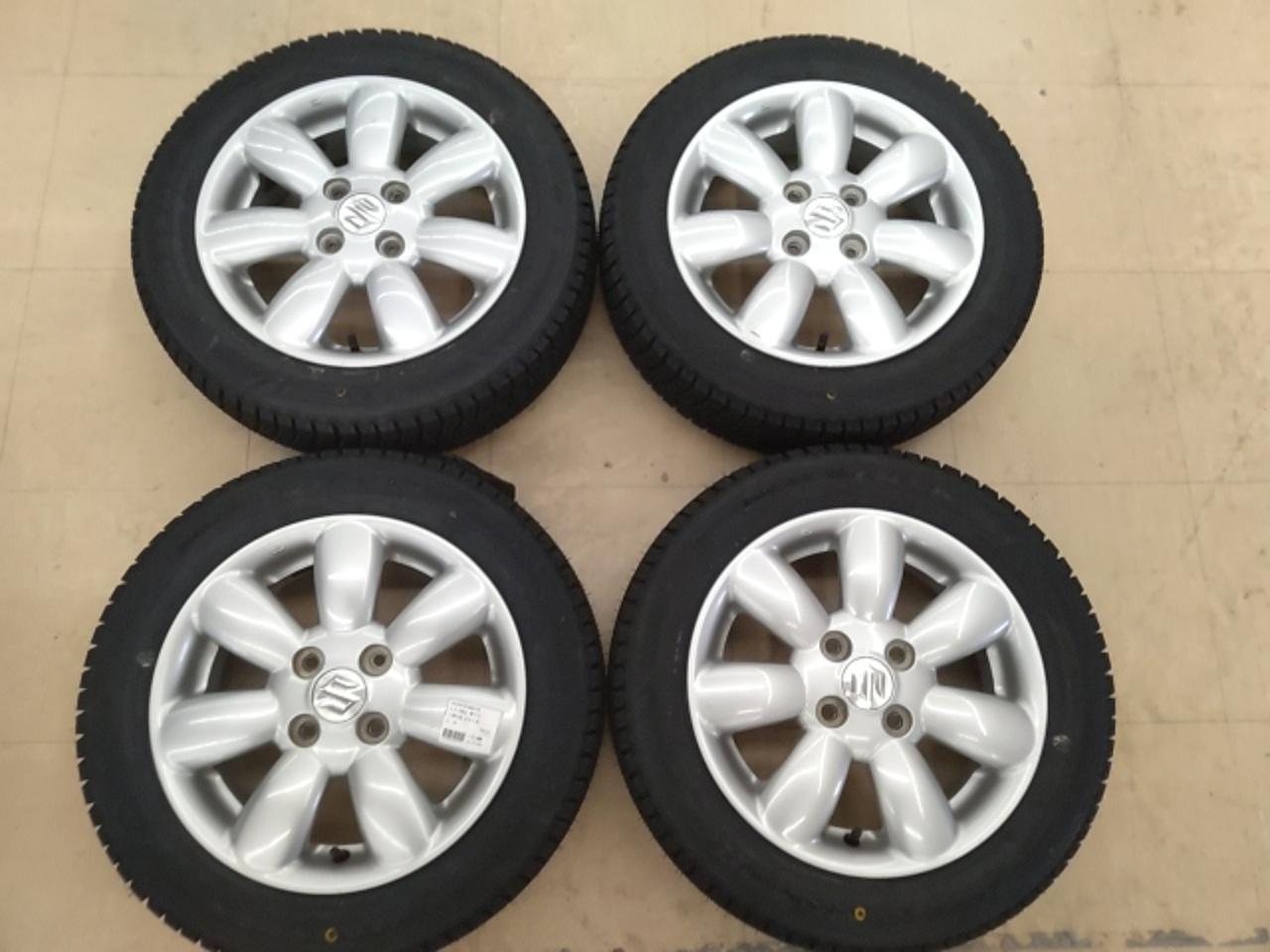 with unused tire! Suzuki genuine MR Wagon / MF33S Alloy Wheels + MAXTREK M7