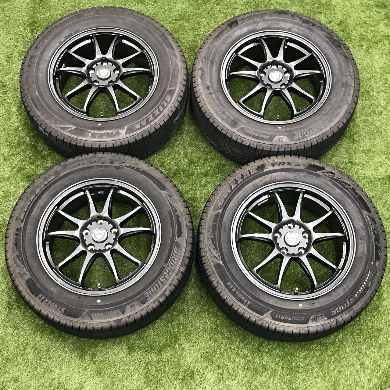 Lehrmeister ESTROSA 5-spoke twin-spoke aluminum wheels + BRIDGESTONE BLIZAK VRX3 225 / 65R17 Manufactured in 2025
