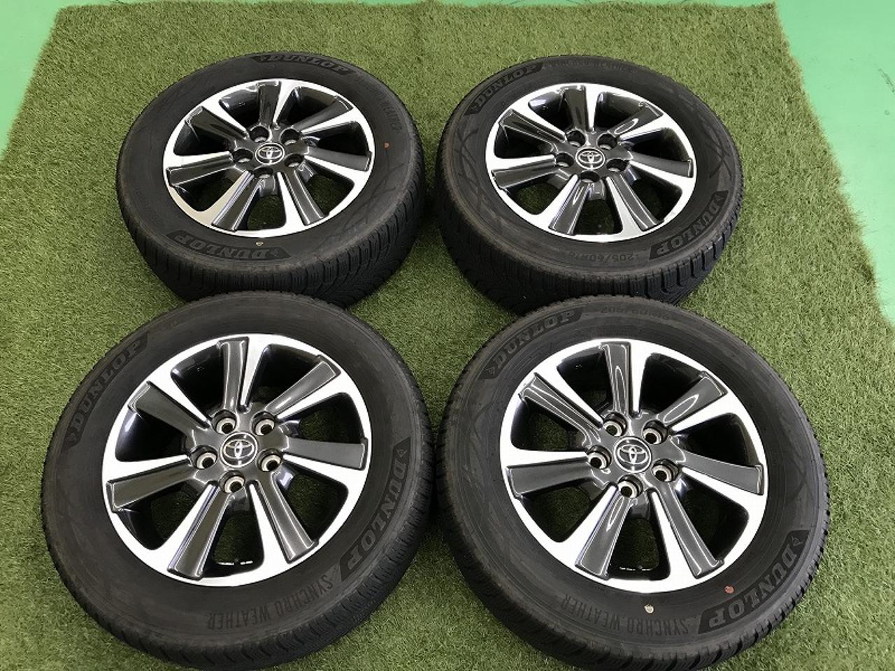 Toyota genuine 80 series Noah / Voxy Late model genuine aluminum wheels + DUNLOP SYNCHRO WEATHER 205 / 60R16 96H XL