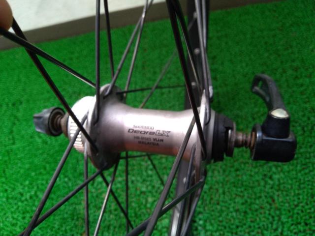 ALEXRIMS DM24×SHIMANO DEORE LX HB/FH-M585 26インチ(559) リム/センターロックディスクブレーキ両対応アルミホイール 前後セット