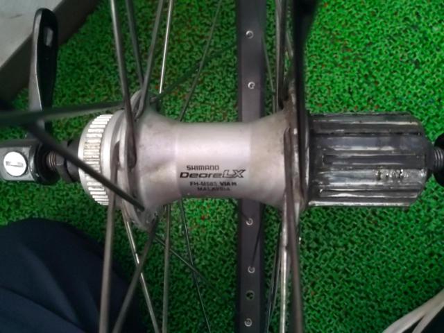 ALEXRIMS DM24×SHIMANO DEORE LX HB/FH-M585 26インチ(559) リム/センターロックディスクブレーキ両対応アルミホイール 前後セット