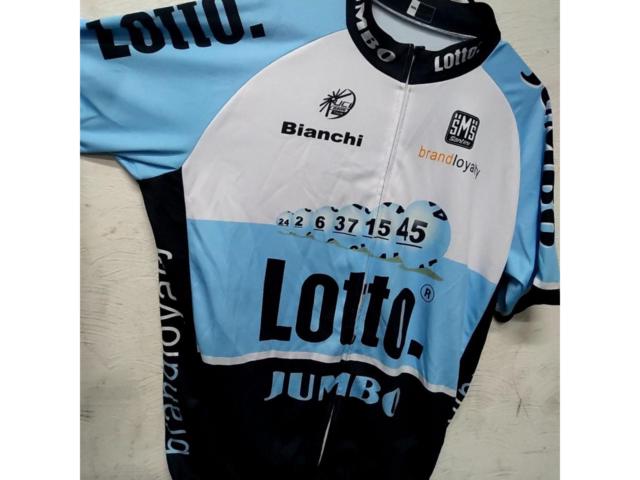 サイズ:XXXL SANTINI LOTTO JUMBO 半袖チームジャージ スカイブルー