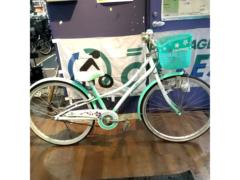 メーカー不明 TWINKER 24x1-3/8 シングルギア キッズ自転車 ホワイト×グリーン