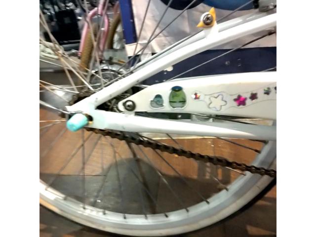 メーカー不明 TWINKER 24x1-3/8 シングルギア キッズ自転車 ホワイト×グリーン