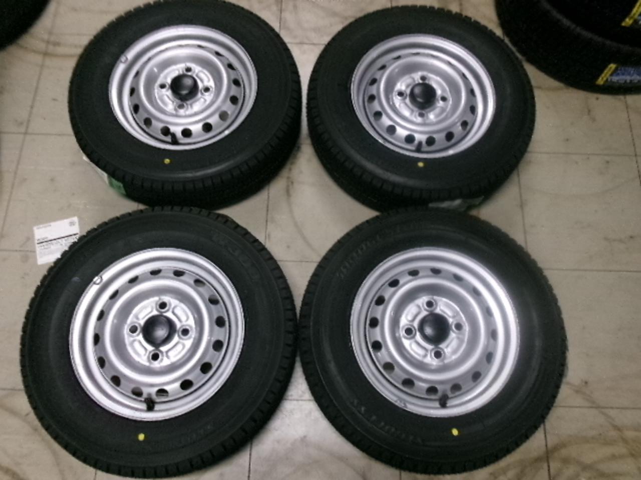 DAIHATSU Hijet genuine steel wheel + BRIDGESTONE W300