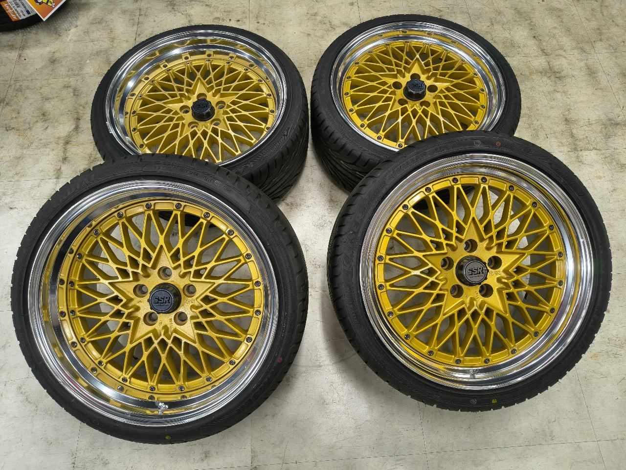 Brand new tires included!! Lowered sedan size!! TANABE SSR FormulaMesh + KENDA KR 20