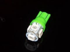 AQUA CLAZE ウェッジ球 T10 5連 LED グリーン 9507-1