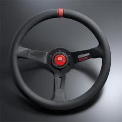 MOMO FULL SPEED328D ブラックレザー/ブラックスポーク 32.8Φ レッド
