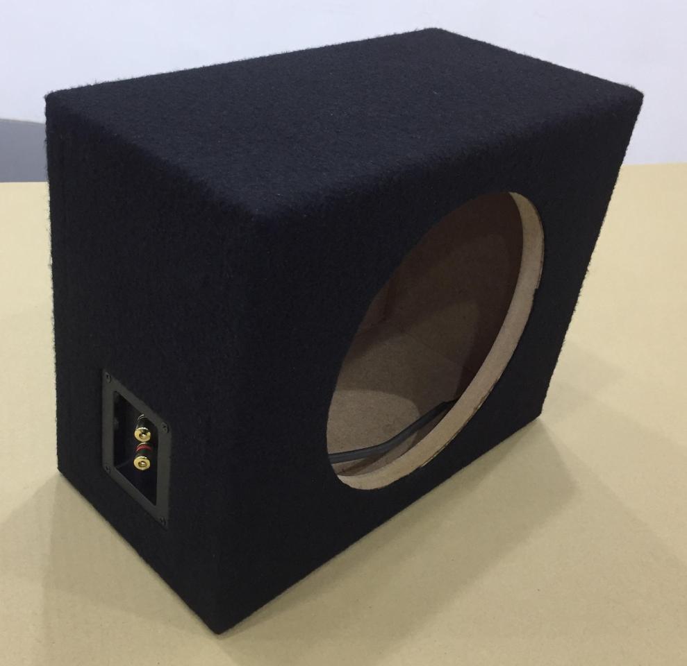 アークヒル 響音 ASB1010 カーペット・ウーファーBOX 10インチシングル MDF t18金メッキ端子 カラーBK カー用品