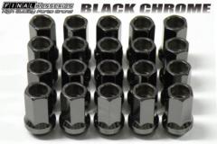 FINAL KONNEXION レーシングナット ブラッククローム 17HEX 37mm M12x1.5 RCN005