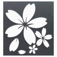 東洋マーク 一般ステッカー 桜 (白) Z-3491