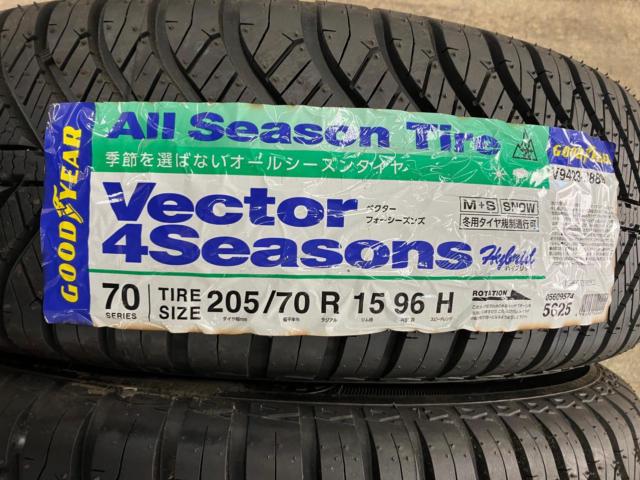 [Set of 2] GOODYEAR
Vector
4Seasons
Hybrid
205 / 70R15
96H