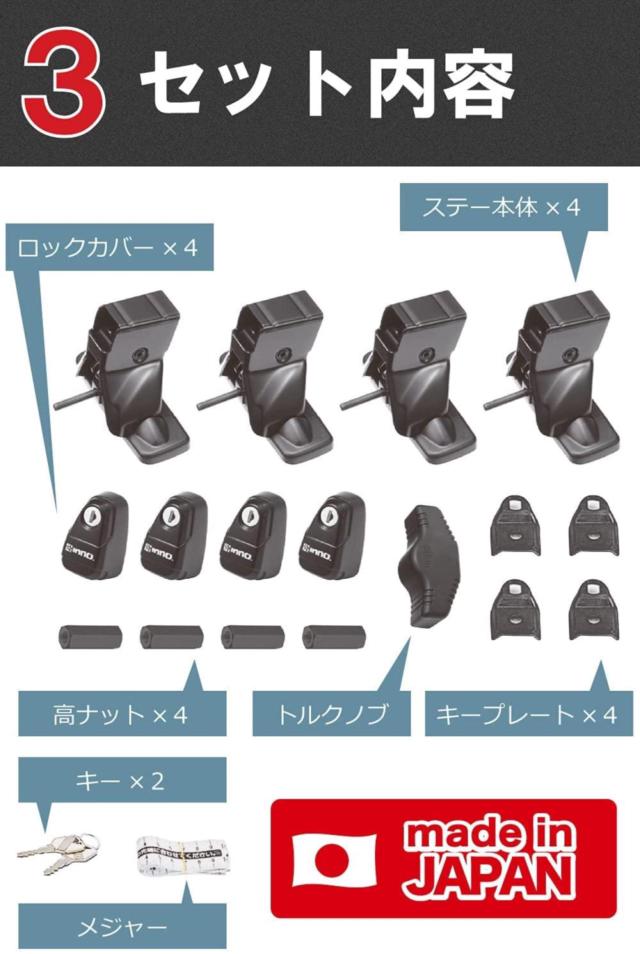 inno INSUT スクエアーベースステー スムースルーフ用
