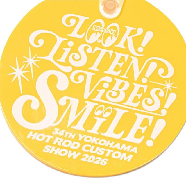 MOONEYES 【MKR232YE】 HCS2026 LOOK! LISTEN! VIBES! SMILE! キーリング
