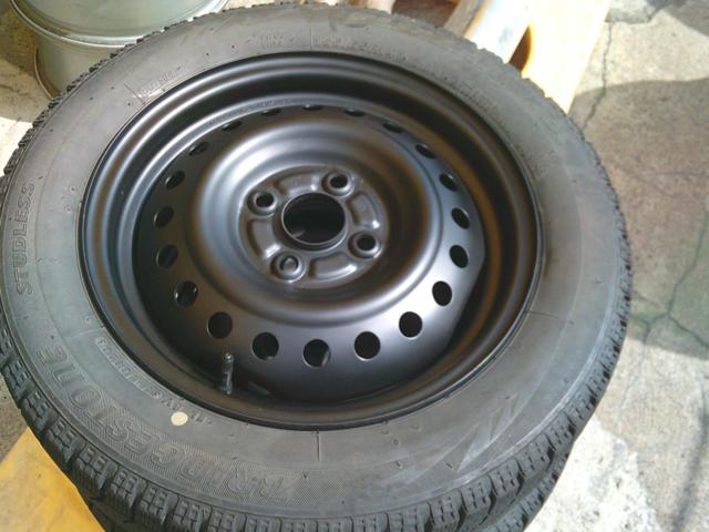 ダイハツ純正(DAIHATSU)  スチールホイール  + BRIDGESTONE(ブリヂストン) BLIZZAK VRX