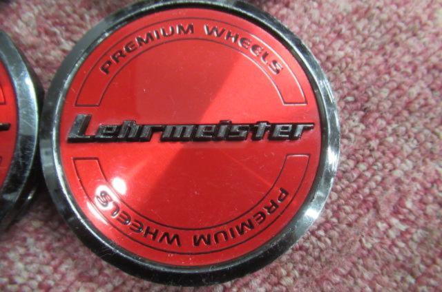 Lehrmeister(レアマイスター) センターキャップ 赤/黒 4枚セット