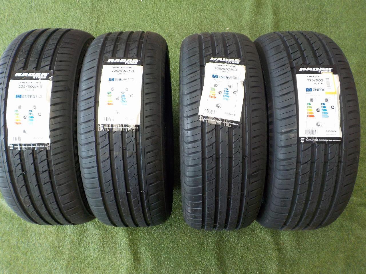 RADAR Dimax R8+ 225/50R18 22年製 | 新品 | アップガレージ 宇都宮店 | カー用品 タイヤ 18インチタイヤを ...