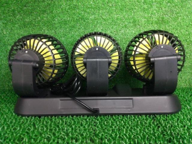 12V用 USBタイプ 3連扇風機