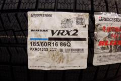 【2019年製】BRIDGESTONE BLIZZAK VRX2 185/60R16