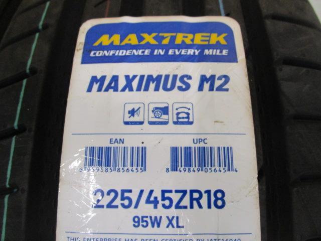 MAXTREK
MAXIMUS
M2 (manufactured in 2026/unused) 225/45R18