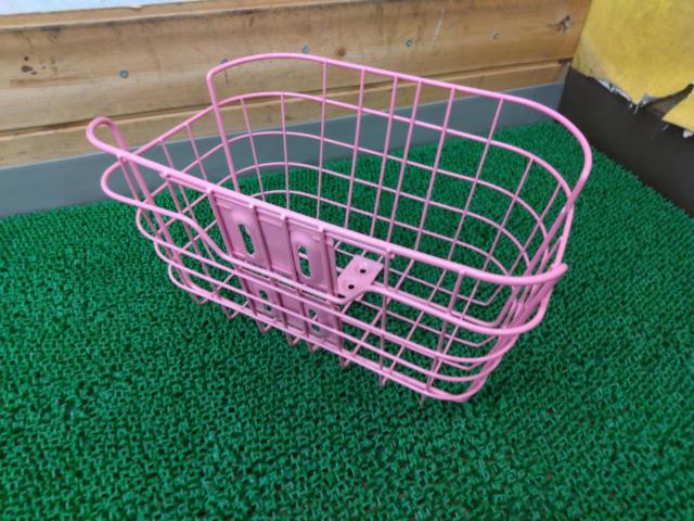 メーカー不明 フロントバスケット ピンク