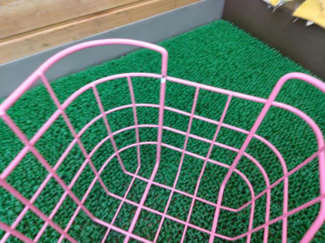 メーカー不明 フロントバスケット ピンク