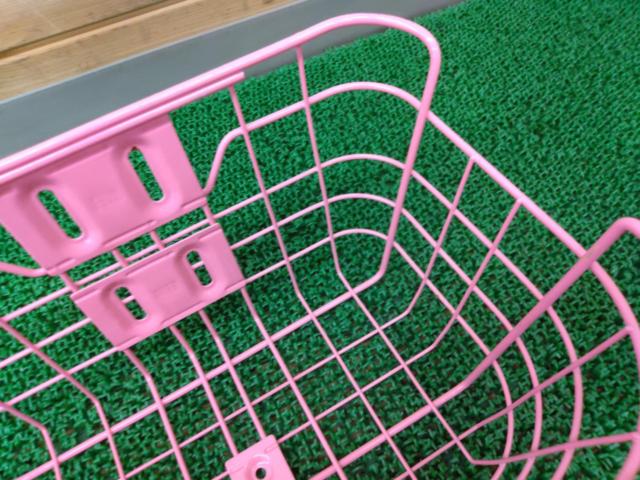 メーカー不明 フロントバスケット ピンク
