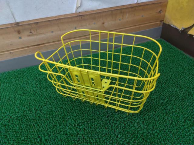 メーカー不明 フロントバスケット イエロー