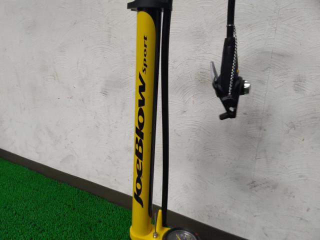 米/仏/英式対応 TOPEAK JOEBLOW SPORT フロアポンプ イエロー
