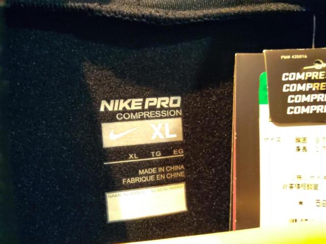 サイズ:XL NIKE インナーウェア 裏起毛 長袖 ブラック