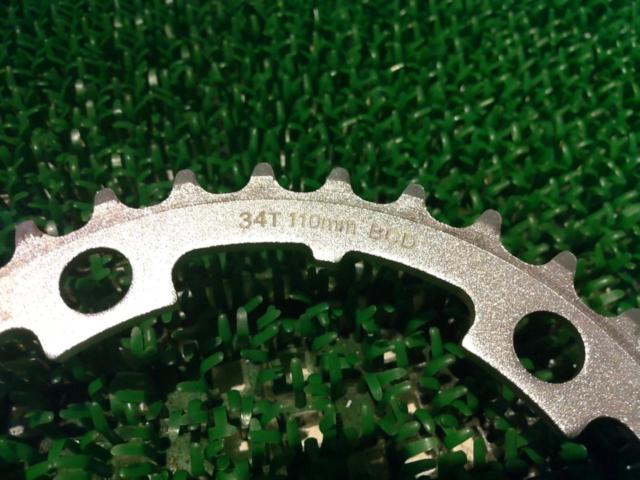 34T BCD110 TIOGA チェーンリング シルバー