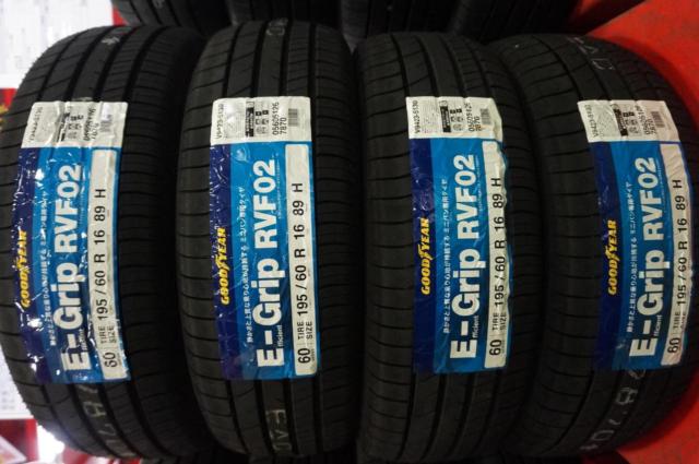 【1点限りの大特価!!おすすめ国産格安ミニバン専用エコタイヤ♪】GOODYEAR Efficient Grip RVF02 195/60R16 4本セット【セレナ等】
