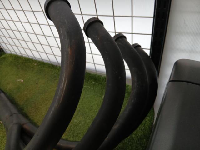Manufacturer unknown short exhaust pipe muffler
Removal from Dream CB750Four (CB750)