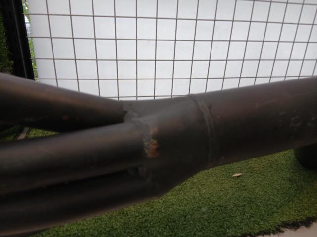 Manufacturer unknown short exhaust pipe muffler
Removal from Dream CB750Four (CB750)